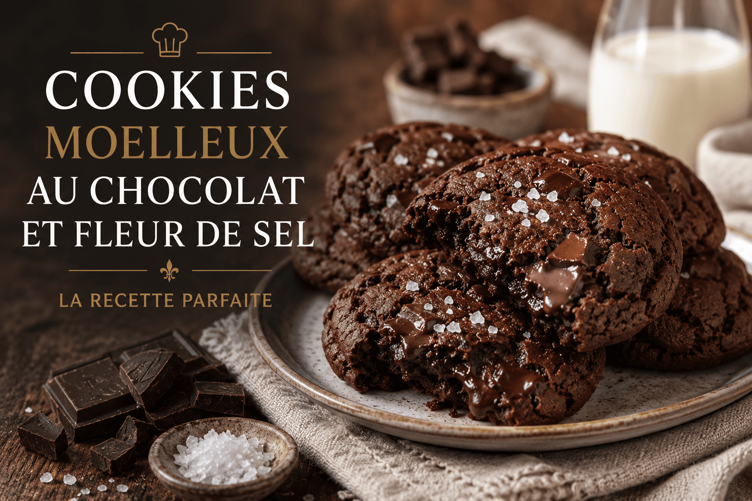 Cookies moelleux au chocolat et fleur de sel : la recette parfaite